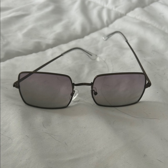 Free People Brown Sunglasses Minimalist Design rectangle lens - Picture 1 of 3